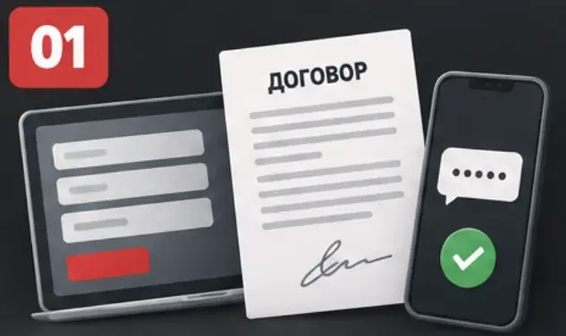 Шаг 1: Заключите договор
